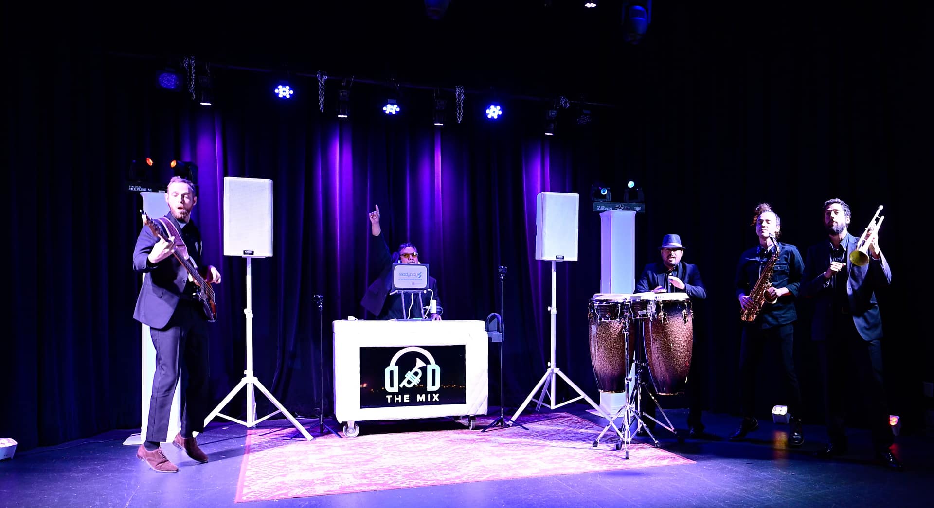 DJ and live musicians performing at an Asheville wedding